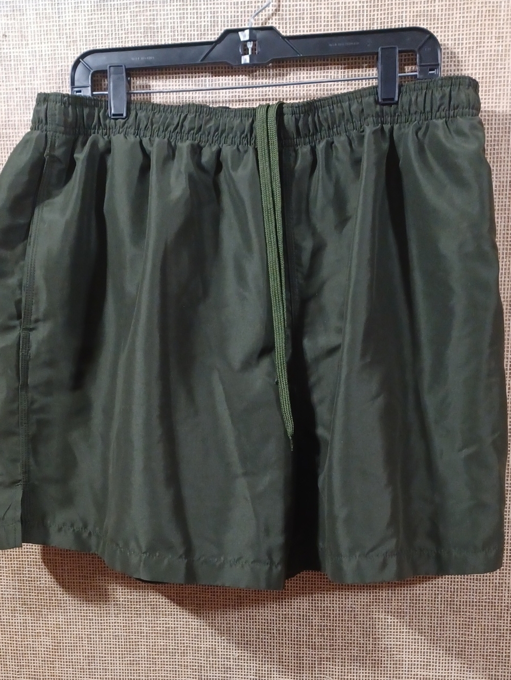 Puritan Men's Dark Olive Green Athletic Drawstring Shorts